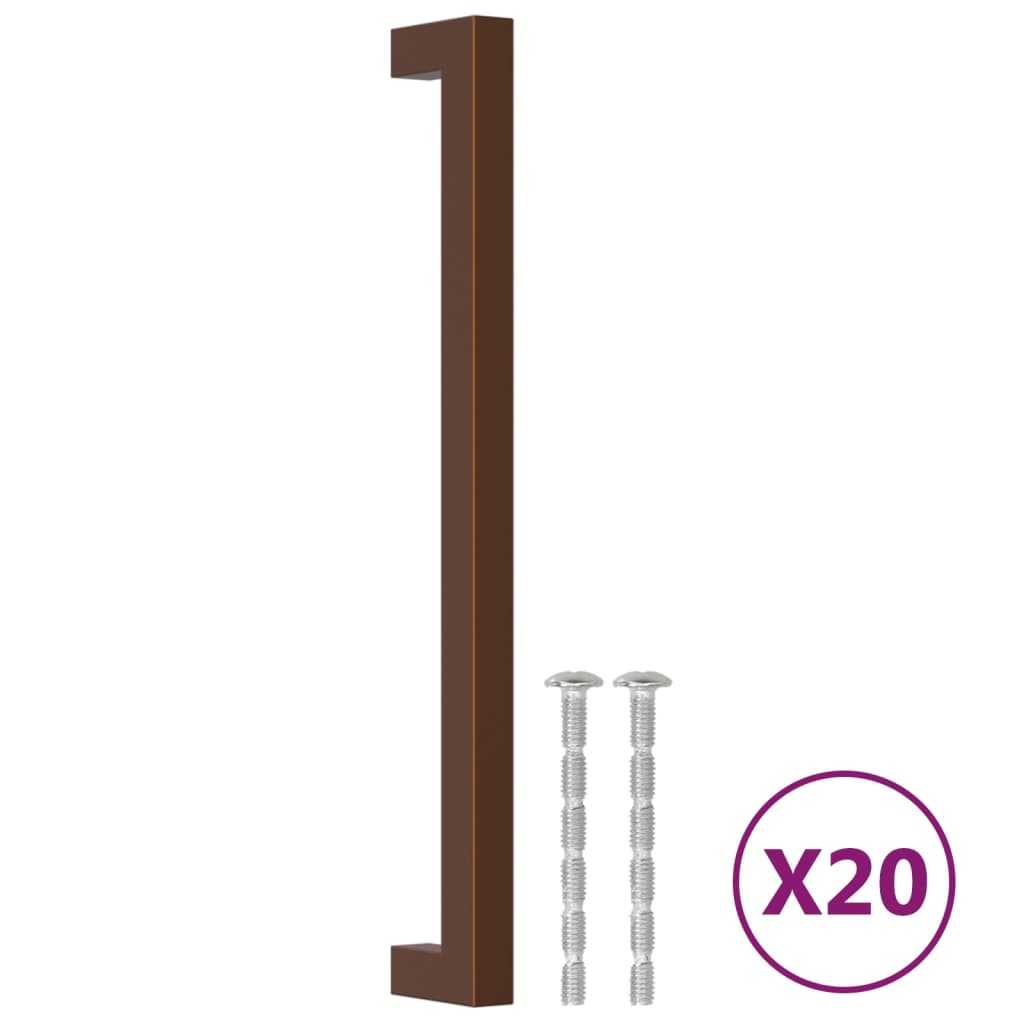 Cabinet Handles 20 pcs Bronze 224 mm Stainless Steel