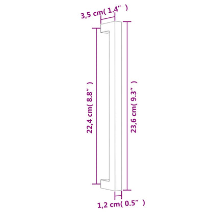 Cabinet Handles 20 pcs Bronze 224 mm Stainless Steel