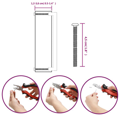 Cabinet Handles 10 pcs Silver 224 mm Stainless Steel
