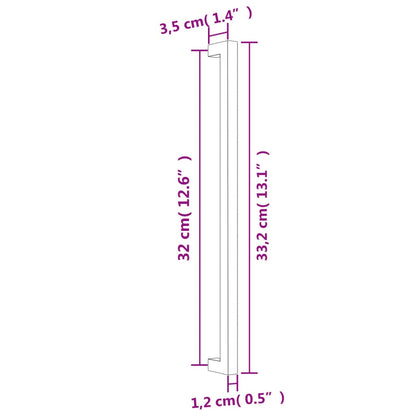 Cabinet Handles 10 pcs Silver 320 mm Stainless Steel