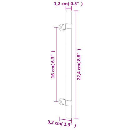 Cabinet Handles 20 pcs Silver 160 mm Stainless Steel