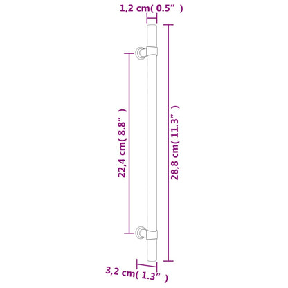 Cabinet Handles 10 pcs Bronze 224 mm Stainless Steel