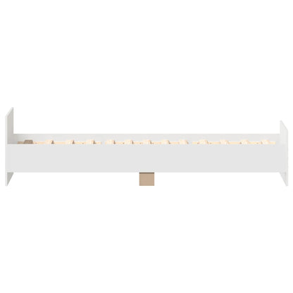 Bed Frame without Mattress White 90x200 cm Engineered Wood