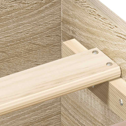 Bed Frame without Mattress Sonoma Oak 90x200 cm Engineered Wood