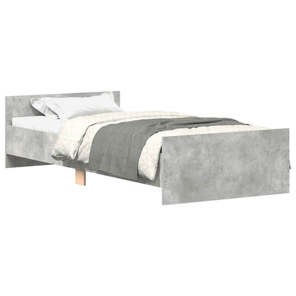 Bed Frame without Mattress Concrete Grey 90x200 cm