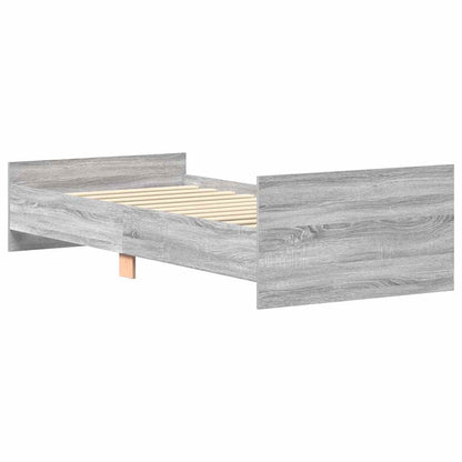 Bed Frame without Mattress Grey Sonoma 90x200 cm Engineered Wood