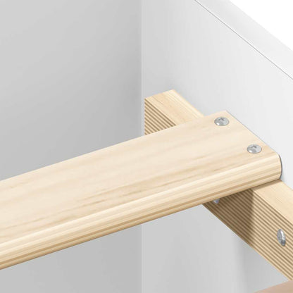 Bed Frame without Mattress White 90x190 cm Single Engineered Wood