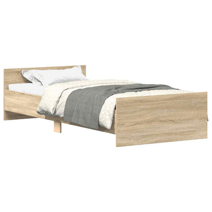 Bed Frame without Mattress Sonoma Oak 90x190 cm Single Engineered Wood