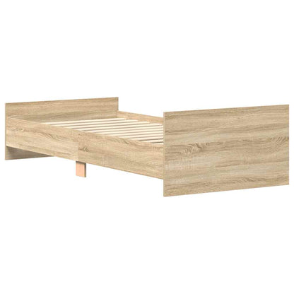 Bed Frame without Mattress Sonoma Oak 90x190 cm Single Engineered Wood