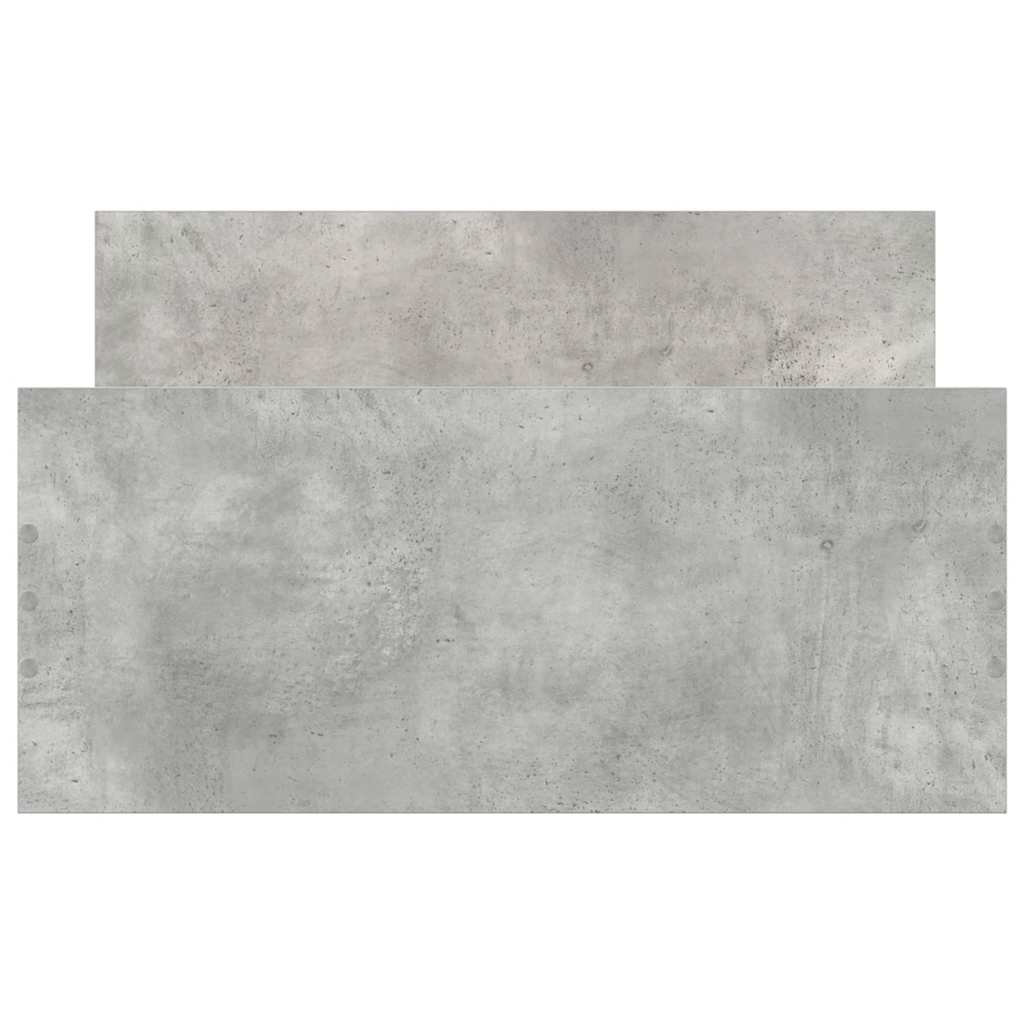 Bed Frame without Mattress Concrete Grey 90x190 cm Single