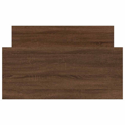 Bed Frame without Mattress Brown Oak 90x190 cm Single Engineered Wood