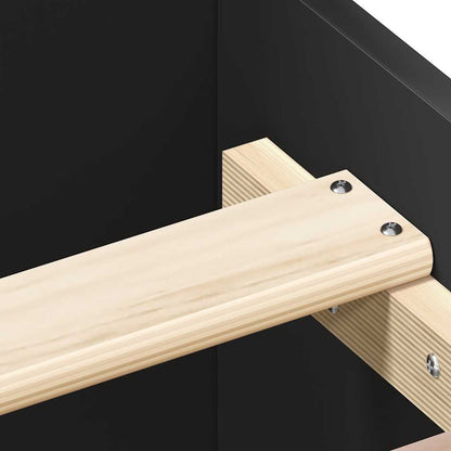 Bed Frame without Mattress Black 75x190 cm Small Single  Engineered Wood