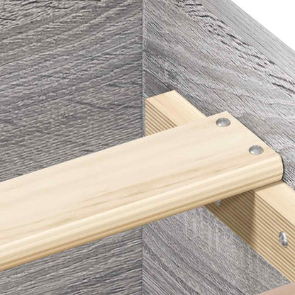 Bed Frame without Mattress Grey Sonoma 75x190 cm Small Single  Engineered Wood