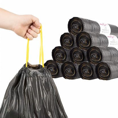 Bin Bags with Drawstrings 250 pcs Black 35 L