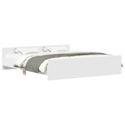 Bed Frame without Mattress White 200x200 cm