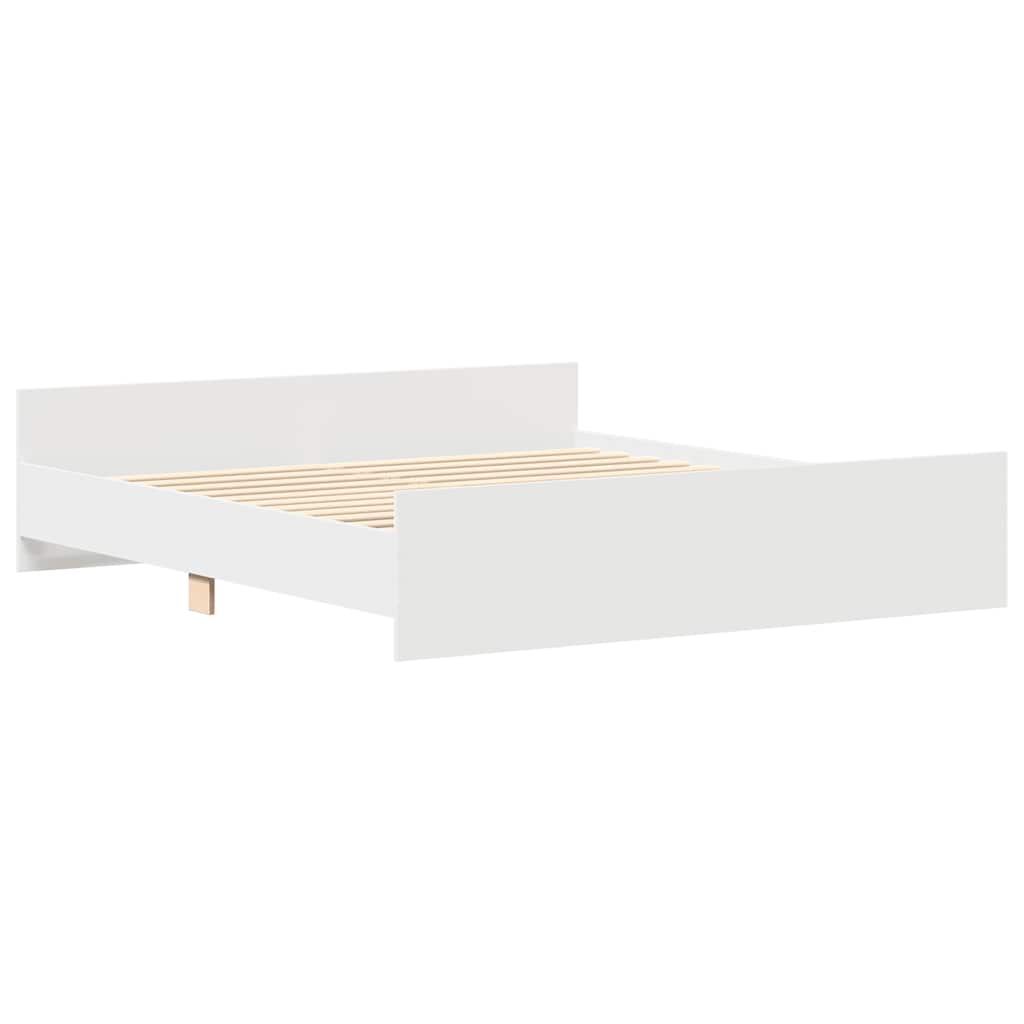 Bed Frame without Mattress White 200x200 cm