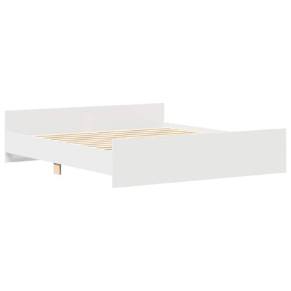 Bed Frame without Mattress White 200x200 cm