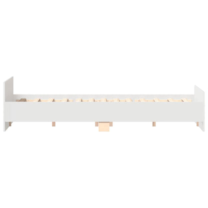 Bed Frame without Mattress White 200x200 cm