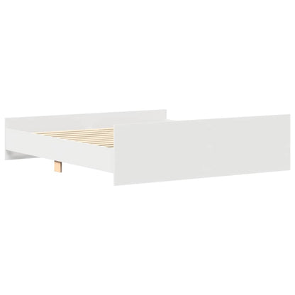 Bed Frame without Mattress White 200x200 cm
