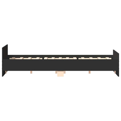 Bed Frame without Mattress Black 200x200 cm