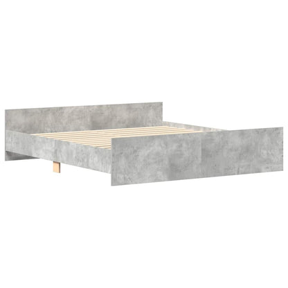 Bed Frame without Mattress Concrete Grey 200x200 cm
