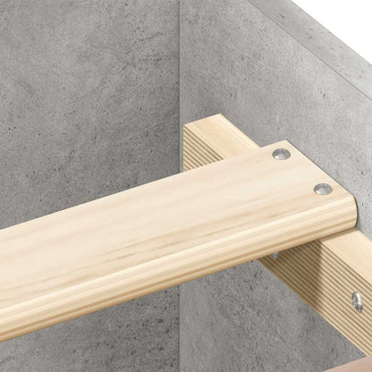 Bed Frame without Mattress Concrete Grey 200x200 cm