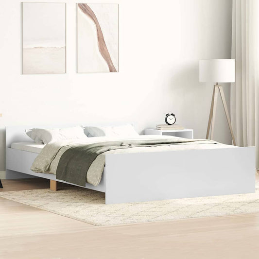 Bed Frame without Mattress White 120x200 cm