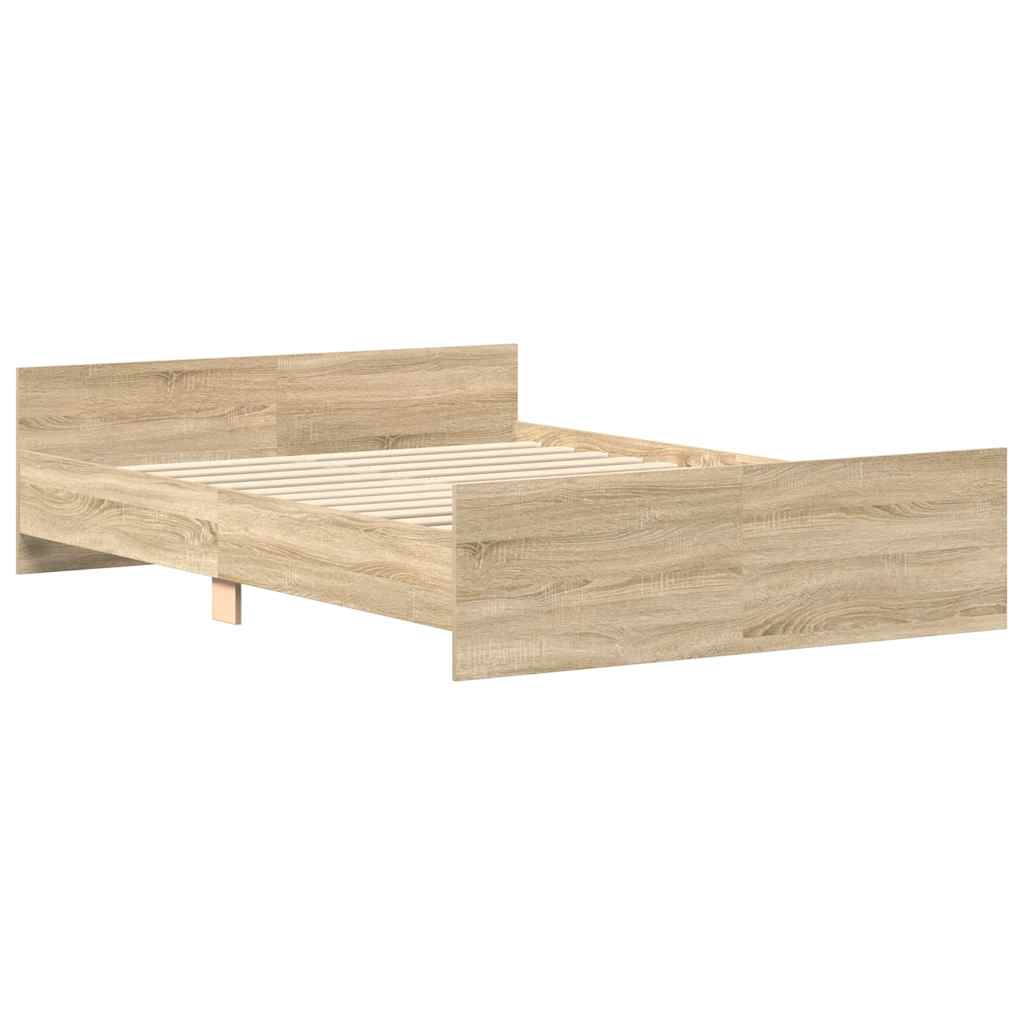 Bed Frame without Mattress Sonoma Oak 120x200 cm