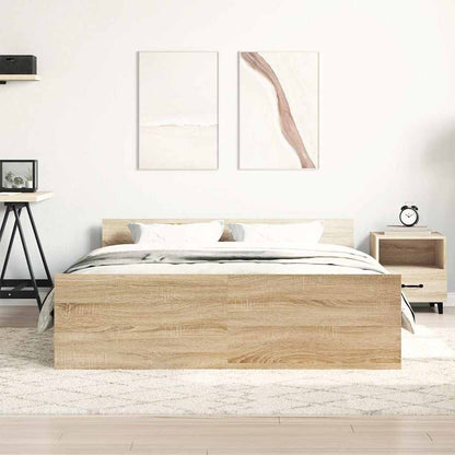 Bed Frame without Mattress Sonoma Oak 120x200 cm