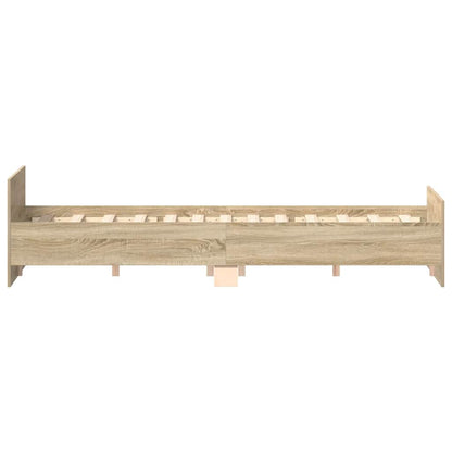 Bed Frame without Mattress Sonoma Oak 120x200 cm
