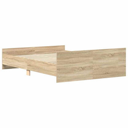 Bed Frame without Mattress Sonoma Oak 120x200 cm