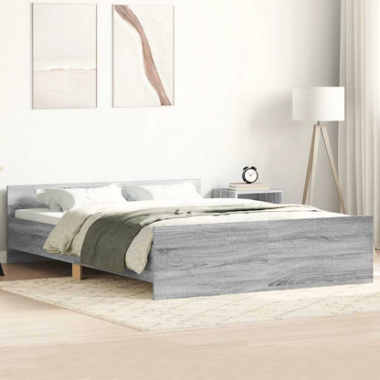 Bed Frame without Mattress Grey Sonoma 120x200 cm