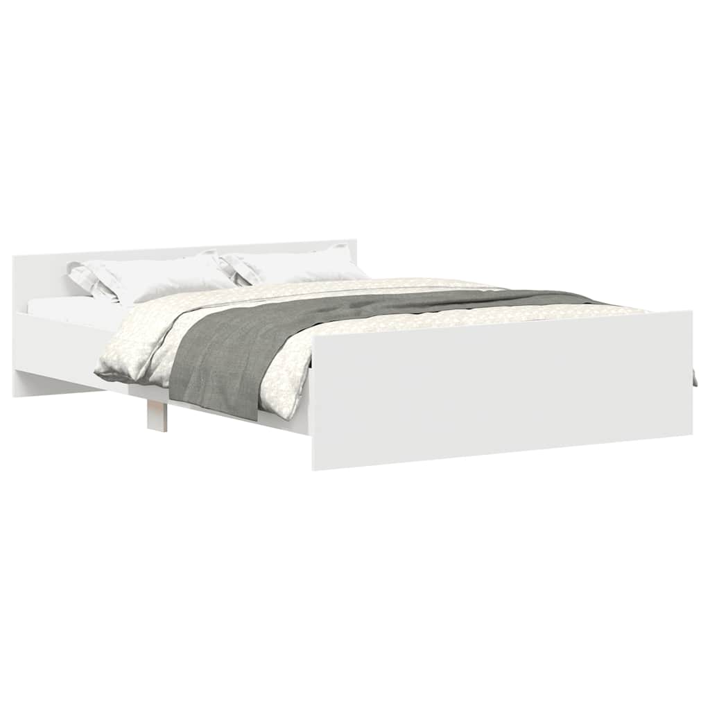 Bed Frame without Mattress White 140x200 cm