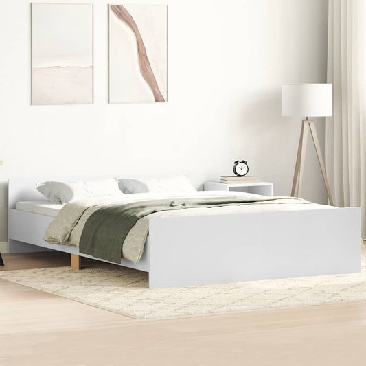Bed Frame without Mattress White 140x200 cm