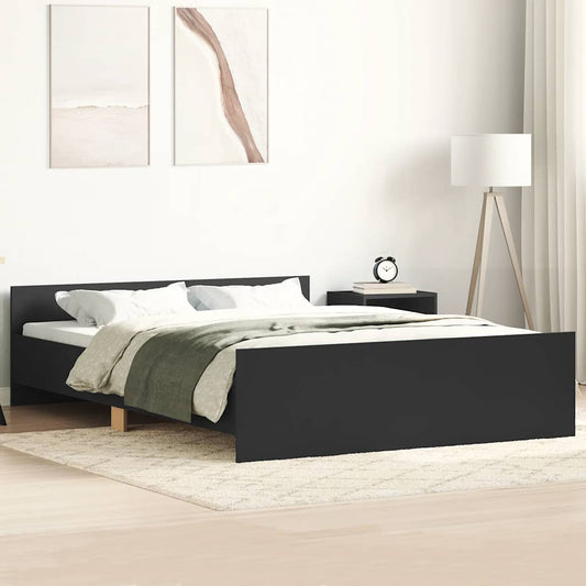 Bed Frame without Mattress Black 140x200 cm