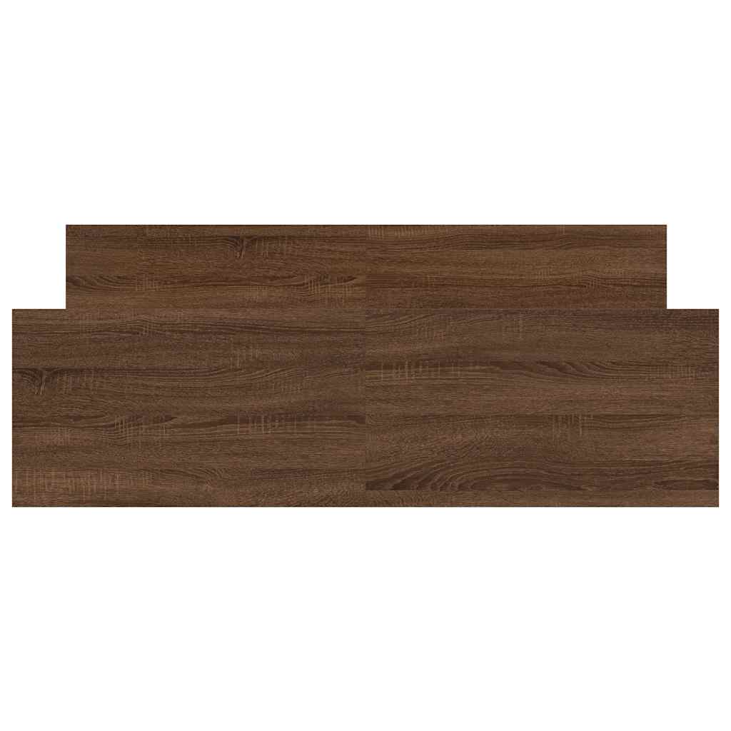 Bed Frame without Mattress Brown Oak 140x200 cm