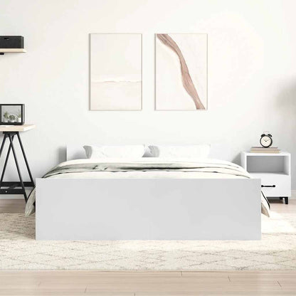 Bed Frame without Mattress White 150x200 cm King Size