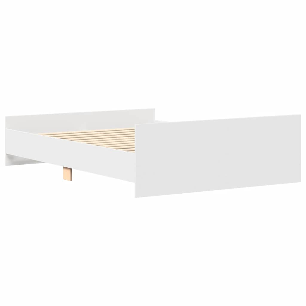 Bed Frame without Mattress White 150x200 cm King Size
