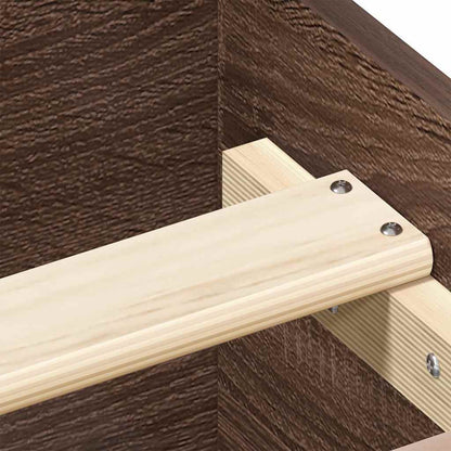 Bed Frame without Mattress Brown Oak 150x200 cm King Size