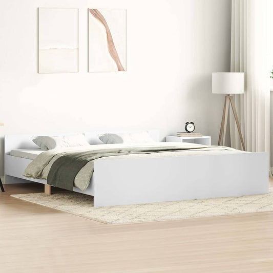 Bed Frame without Mattress White 160x200 cm
