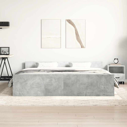 Bed Frame without Mattress Concrete Grey 160x200 cm