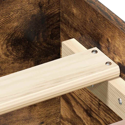 Bed Frame without Mattress Smoked Oak 160x200 cm