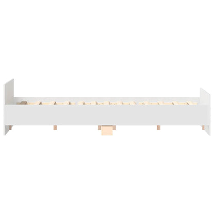 Bed Frame without Mattress White 180x200 cm Super King