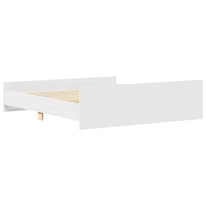 Bed Frame without Mattress White 180x200 cm Super King
