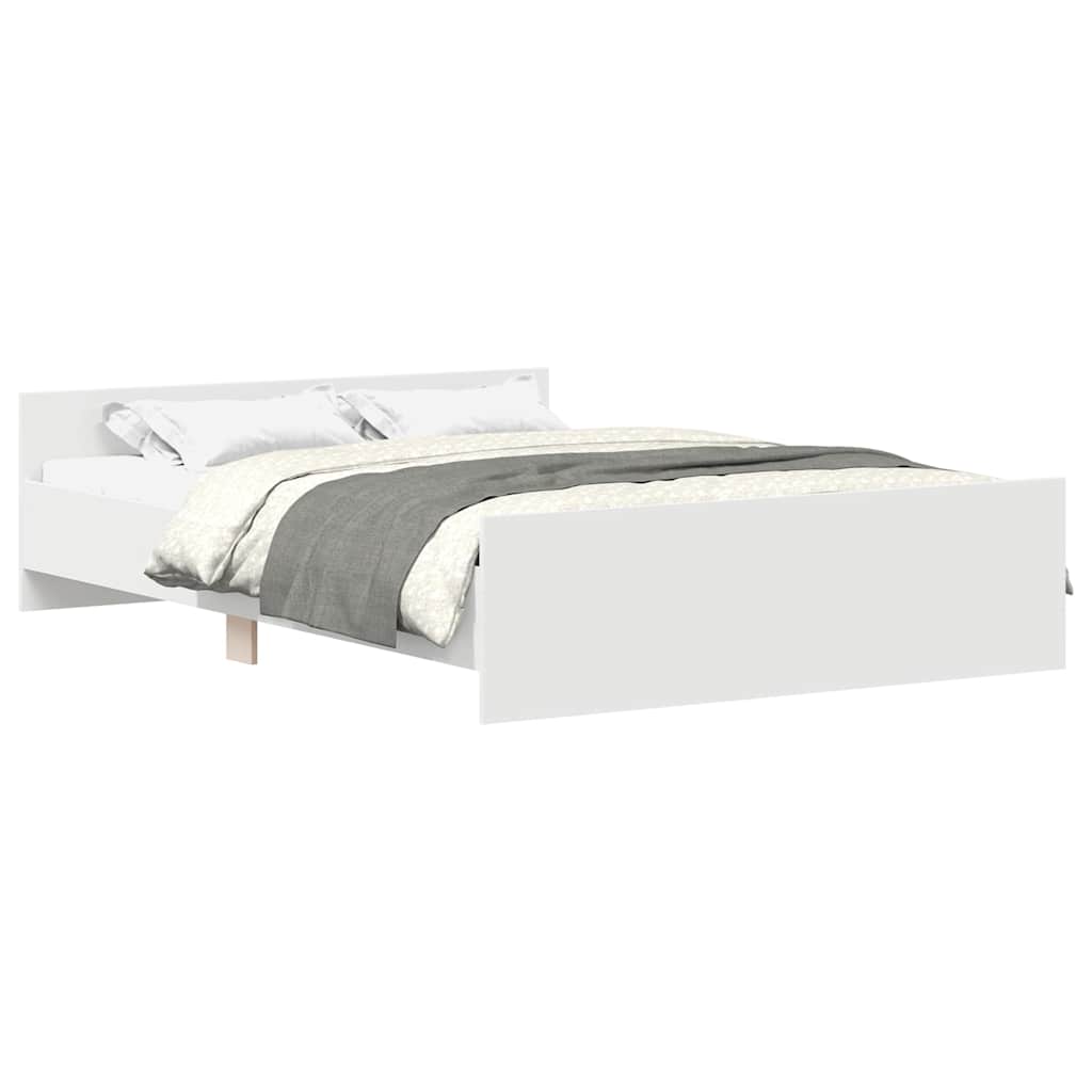 Bed Frame without Mattress White 120x190 cm Small Double