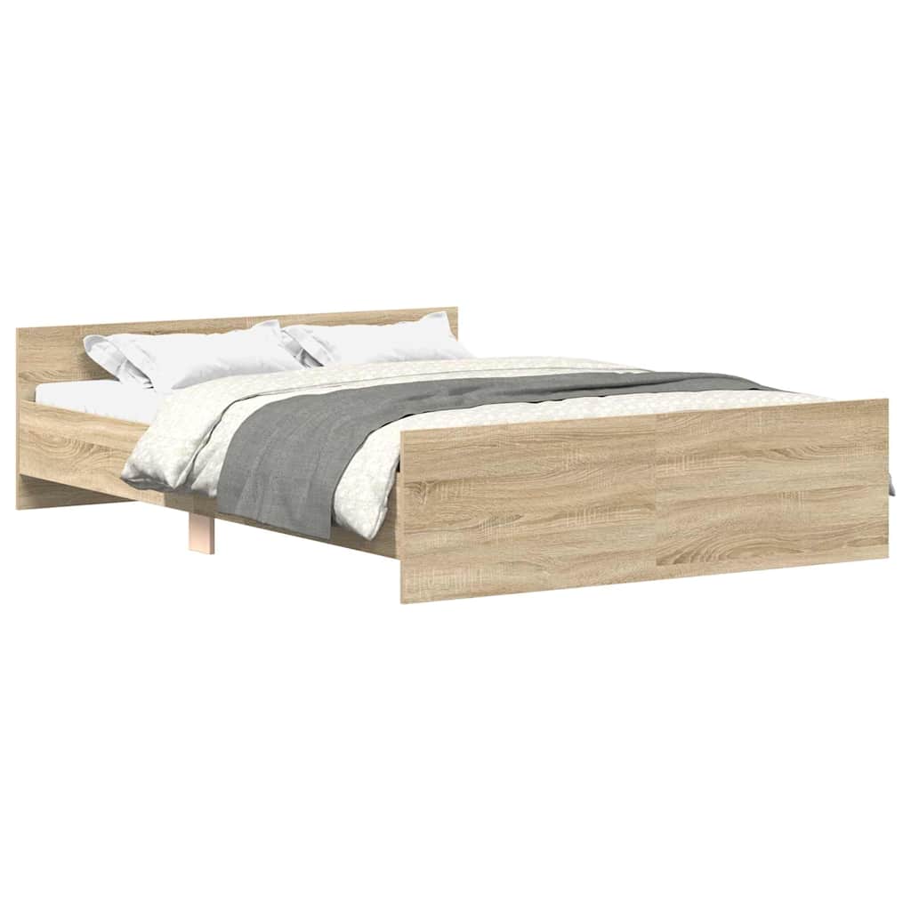 Bed Frame without Mattress Sonoma Oak 120x190 cm Small Double