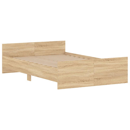 Bed Frame without Mattress Sonoma Oak 120x190 cm Small Double