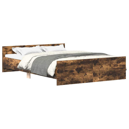 Bed Frame without Mattress Smoked Oak 120x190 cm Small Double
