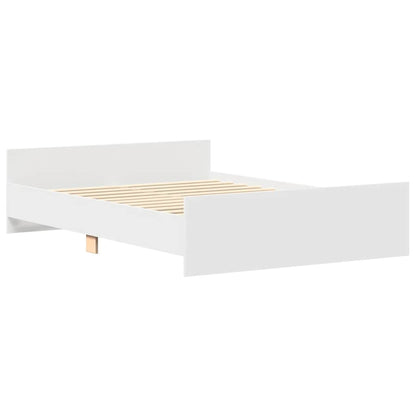 Bed Frame without Mattress White 140x190 cm