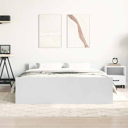 Bed Frame without Mattress White 140x190 cm